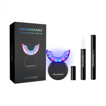 Limited Time 50% off Offer ! Rechargeable LED teeth whitening light kit + AquaPulse Electric Tooth Water Flosser Bundle